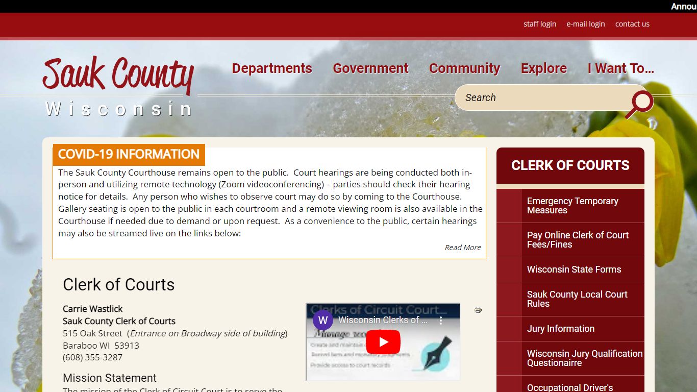 Clerk of Courts | Sauk County Wisconsin Official Website